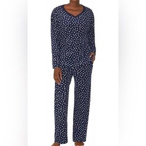 Nautica Women's 2 Piece Fleece Pajama Sleepwear Set, size large